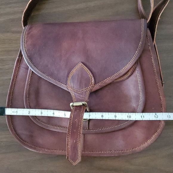 NEW Handmade World Natural Brown Leather Satchel - Picture 9 of 12